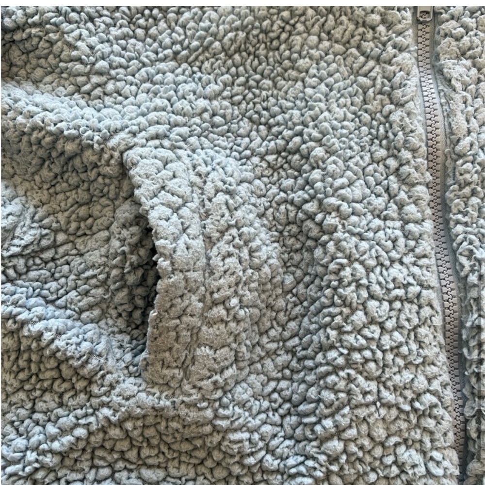 Urban Outfitters Cozy Blue Zip Up‎ Sherpa Jacket size M - Picture 5 of 5